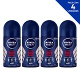 Desodorante Antitranspirante Roll On Nivea Men Dry Impact 50ml - 4 Unidades