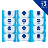 Kit Sabonete Em Barra Nivea Leite 85g- 12 Unidades