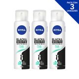 Desodorante Antitraspirante Aerosol Nivea Invisible Black &amp; White Fresh 150ml- 3 Unidades