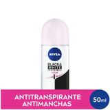 Nivea Desodorante Antitranspirante Roll On Invisible Black &amp; White Clear 50ml