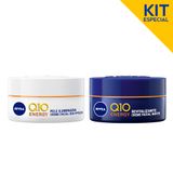 Kit Q10 Plus C - Creme Facial Antissinais Dia Nivea Q10 Plus C Fps15 50ml + Nivea Creme Facial Antissinais Noite Q10 Plus C 50ml