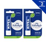 Nivea Hidratante Labial Original Care Hidratação Profunda 4,8 G  - 2 Unidades