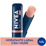 Nivea Hidratante Labial Hidra Color 2 Em 1 Nude 4,8g