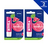 Nivea Hidratante Labial Shine Melancia Hidratação Profunda 4,8 G  - 2 Unidades