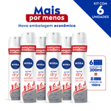 Nivea Desodorante Antitranspirante Aerosol Dry Comfort Promo 200ml - 6 Unidades