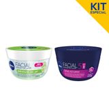 Kit Creme Facial Nivea Noturno 100g + Gel Facial Ácido Hialurônico E Pepino