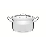 Caçarola Tramontina Professional Funda Em Aço Inox Fundo Triplo Com Tampa Plana Detalhe Satinado 20 Cm 3,6 L - 62624/200