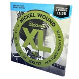 Encordoamento Guitarra 11-56 Exl117 D&#39;addario Nickel Wound