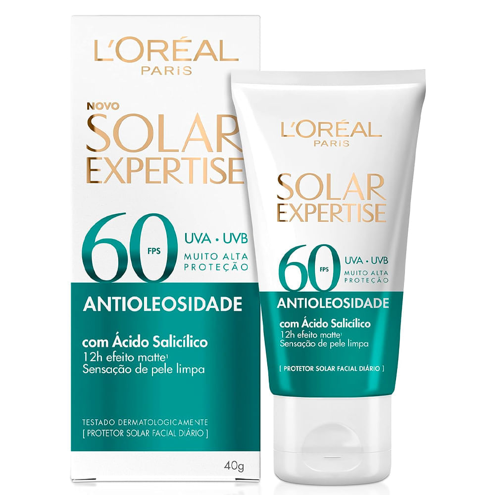 Protetor Solar Facial L&#39;oréal Expertise Antioleosidade Fps60 40g