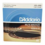 Cordas 011 Daddario Violão Ez910-b Aço Bronze 85/15