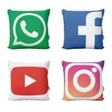 Almofadas Personalizadas Redes Sociais Para Sofá 40x40