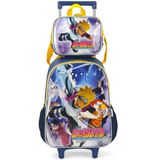 Kit Escolar Boruto Mochila De Rodas + Lancheira