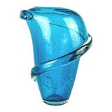 Vaso Murano Decorativo Azul 25x19 - Fica Em Casa