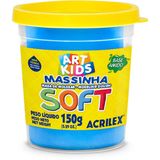 Massa Para Modelar Soft 150g Azul Base De Amido