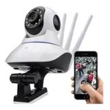 Camera Segurança Ip Interna 360 Graus 3 Antenas Wifi Áudio