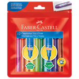 Canetinha Hidrográfica Faber Castell Vai E Vem 12 Cores