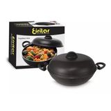 Frigideira Preta Wok 36cm Antiaderente Com Tampa Eirilar