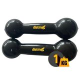 Halter Emborrachado Preto 1kg (par) - Distmax