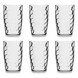 Jogo De Copos Com 6 Peças De Vidro Long Drink Poema 300mls