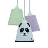 Lustre Pendente Cacho Quarto De Bebê Panda Bivolt