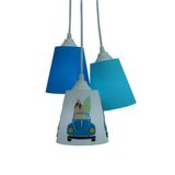 Lustre Pendente Luminária Quarto Infantil Surf E Fusca Bivolt