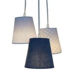 Lustre Pendente Luminária Quarto Sala Azul Bebê E Jeans Bivolt