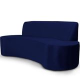Sofá 3 Lugares 180cm Bélgica Veludo Azul Marinho