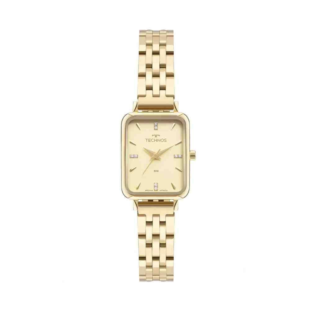 Relógio Dourado Feminino Technos Mini Gl32ao/1x