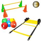 Kit Funcional C Escada +10 Pratos +kit Cone Furo Para Treino