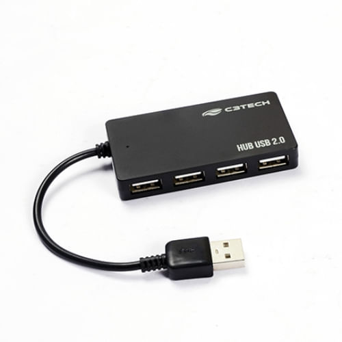 Hub Usb 2.0 C3 Tech Hu-210 4 Portas 480 Mbps Plug And Play