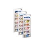 30 Pilhas Baterias Lr44 A76 Ag13 Alcalina Elgin