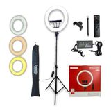 Ring Light Mlg-089 Bicolor 55w Usb Controle Remoto- Preto