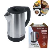 Chaleira Elétrica Grande 2,2l Inox P/água Chá Leite 110/220v