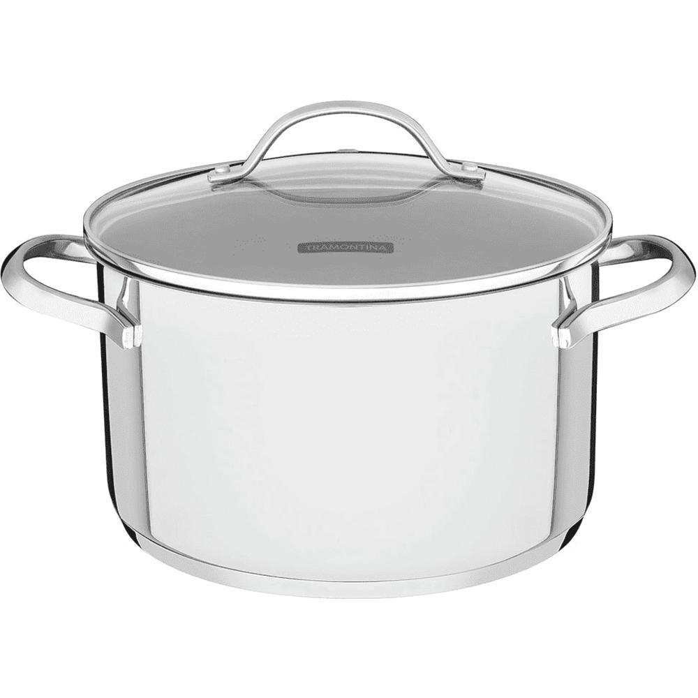 Caçarola Tramontina Indução Una Aço Inox 24cm Funda 6,1l