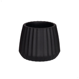 Vaso Cachepot Wave 15cm Antidengue Decoração Preto