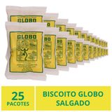 Biscoito Globo Salgado, Rio De Janeiro, 25 Pacotes 30g