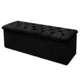 Recamier Casal Santo Box Suede Preto 43x140x35