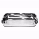 Assadeira Forma Retangular Alta Aço Inox 32 X 22 X 4cm