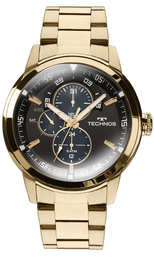 Relógio Masculino Technos Grandtech 6p57aa/4p Dourado Multi