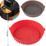 Forma De Silicone Redonda Com Alça Para Air Fryer