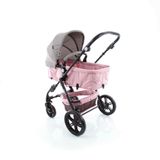 Carrinho De Bebe Travel System Poppy Duo Rosa Mescla Com Bebe Conforto - Cosco Kids