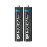 Conjunto Com 2 Pilhas Aaa Recarregáveis 650 Mah - Gp Recyko