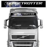Faixa Globetrotter Volvo Fh Nh Fm Adesivo Teto Preto E Prata Cor Preto