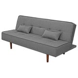 Sofá Cama Silver Linho Grafite 1,92 - Shop Das Cabeceiras Cinza Grafite