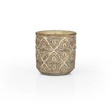 Vaso Cerâmica Flor Dourada - G 15x15x15