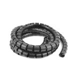 Organizador De Fios Cabos Espiral 3/4 Preto 10 Metros