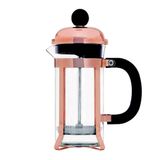 Cafeteira Prensa Francesa Rose Gold 350ml - Vidro E Aço Inox