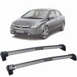 Rack Teto Aluminio Prime Honda Civic G8 06/ 08 Prata Pr041