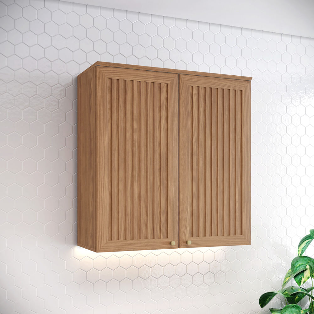 Armário Aéreo Ripado 2 Portas 800mm Requinte Henn