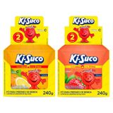 Kit 2 Refresco Pó Ki-suco Morango E Laranja 240g